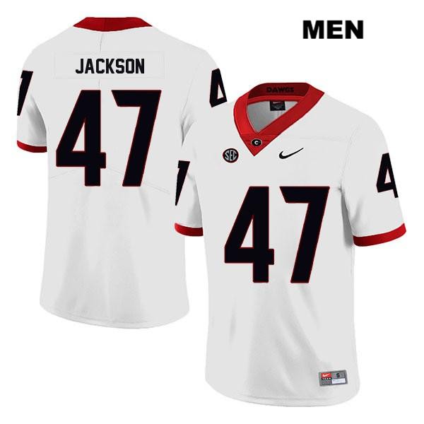 Georgia Bulldogs Men's Dan Jackson #47 NCAA Legend Authentic White Nike Stitched College Football Jersey BZF1156FU